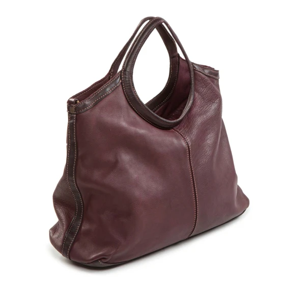 shopper CAMILLA in pelle prugna