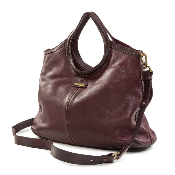 shopper CAMILLA in pelle prugna