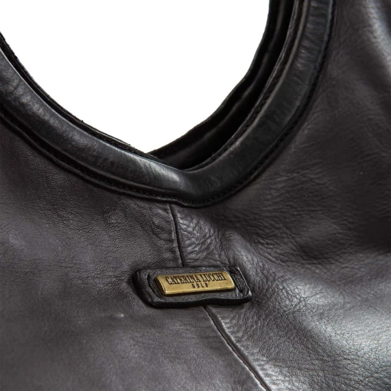 shopper piccola CAMILLA in pelle nera