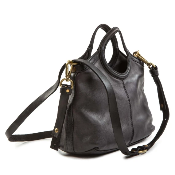 shopper piccola CAMILLA in pelle nera