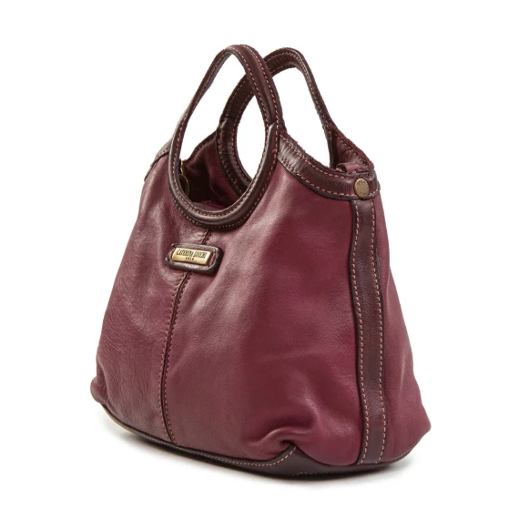 shopper piccola CAMILLA in pelle viola