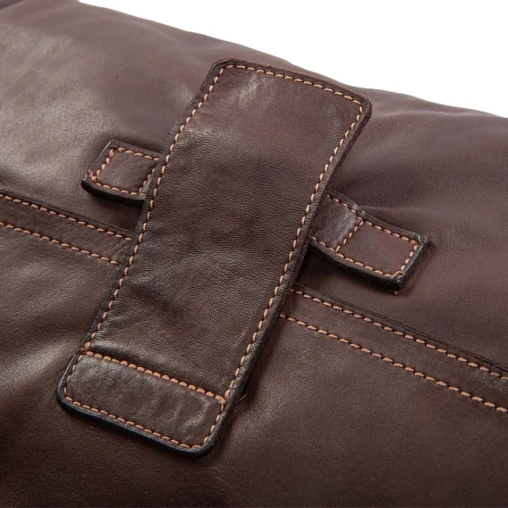 shopper MARIA in pelle testa di moro