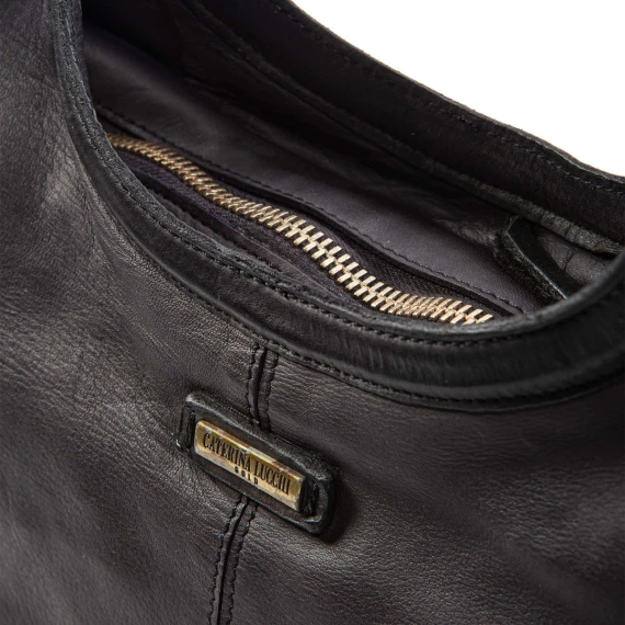 shopper CAMILLA grande in pelle nera