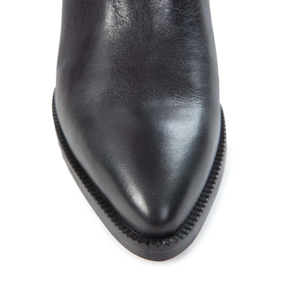 tronchetto texano in pelle nera