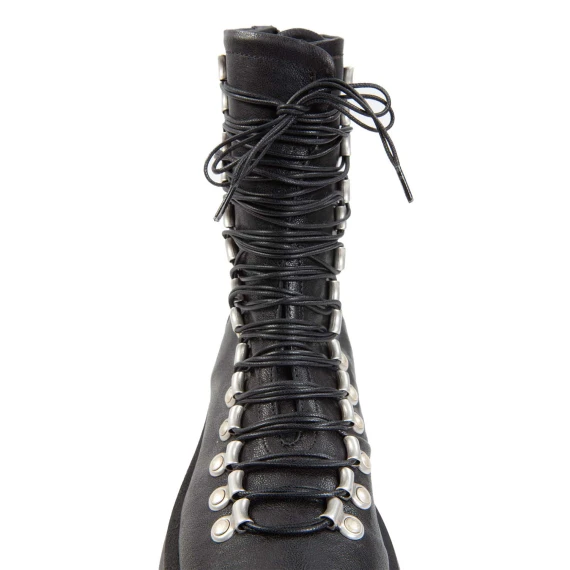 anfibi pedula in pelle nera