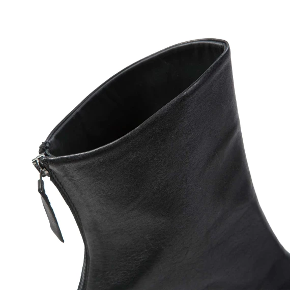 biker platform in pelle nera