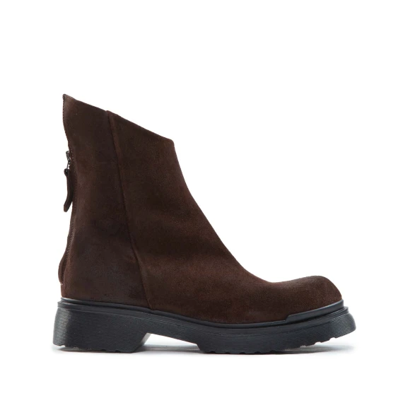 biker asimmetrico in camoscio testa di moro