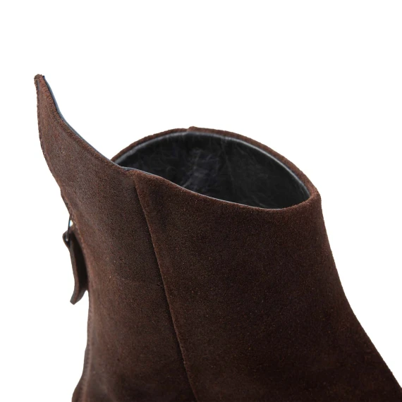 biker asimmetrico in camoscio testa di moro