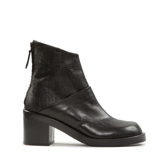 tronchetti con mezzo tacco in pelle nera