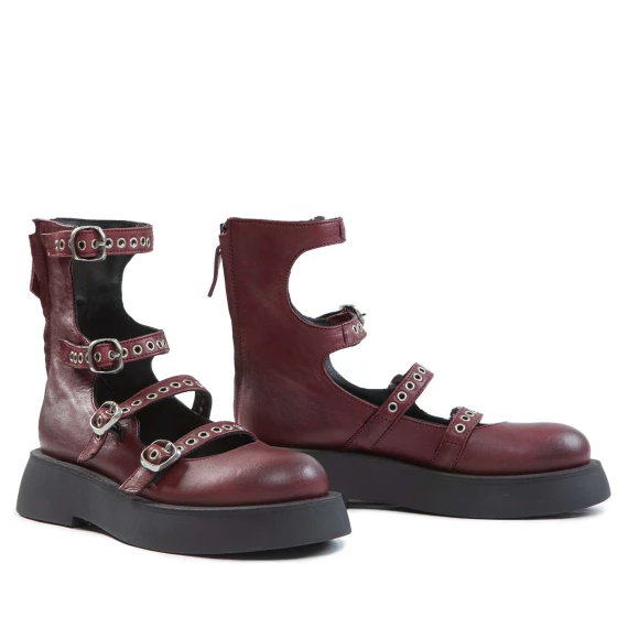 bebe con 4 fibbie in pelle ruby