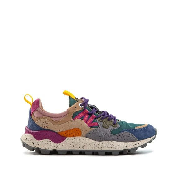 sneakers YAMANO con inserti verde petrolio