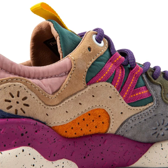 sneakers YAMANO con inserti verde petrolio