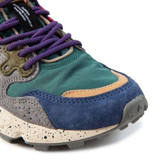 sneakers YAMANO con inserti verde petrolio