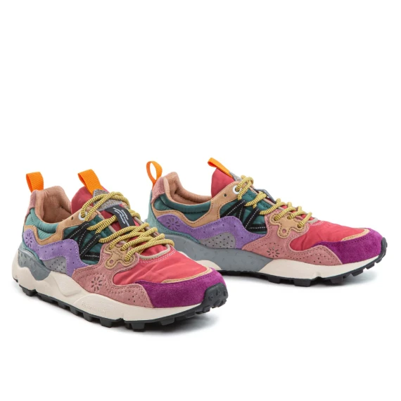 sneakers YAMANO con inserti fucsia