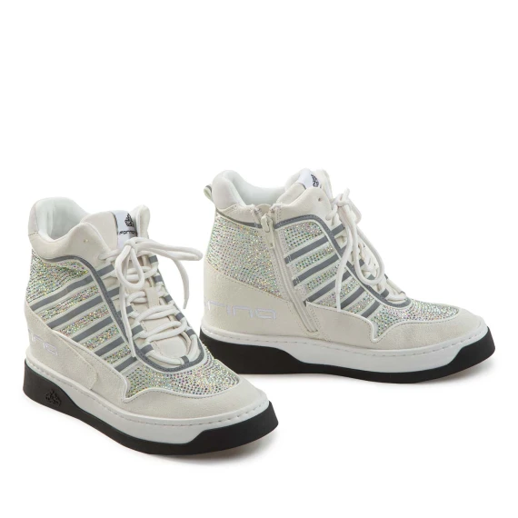 stivaletto DAISY STRASS bianco