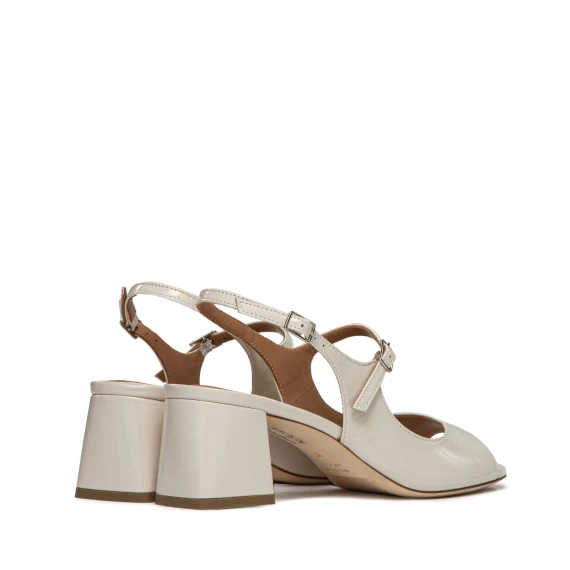 sandali ROMY in vernice bianca