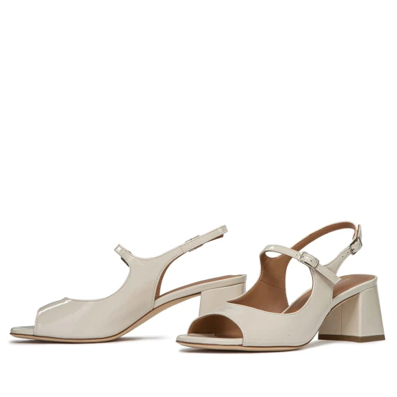 sandali ROMY in vernice bianca