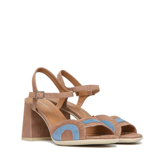 sandali in camoscio FLEX con inserti jeans