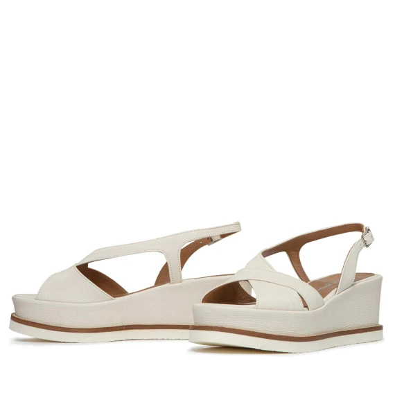 zeppe asimmetriche JILXLG in pelle bianca