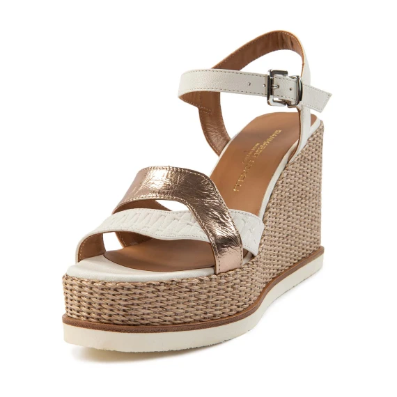 zeppa alta vimini bianca