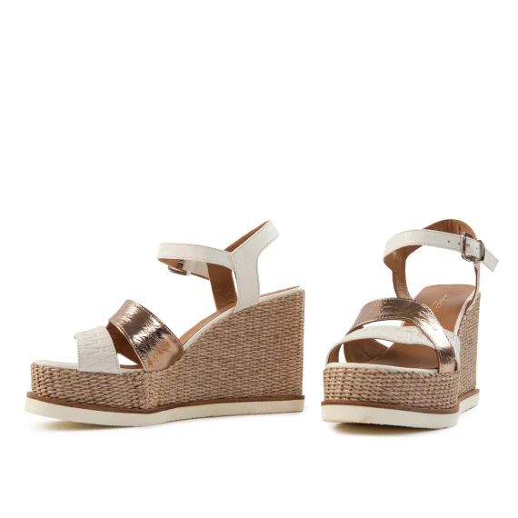 zeppa alta vimini bianca