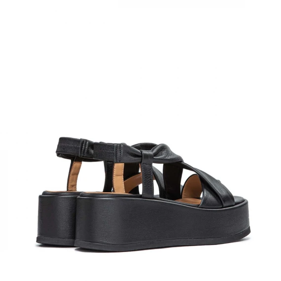 zeppa KIRA in pelle nera