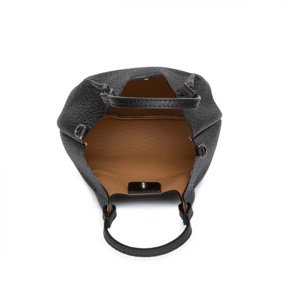 mini shopper DUA in pelle nera