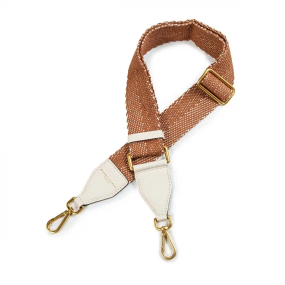 tracolla in tessuto spigato bicolore