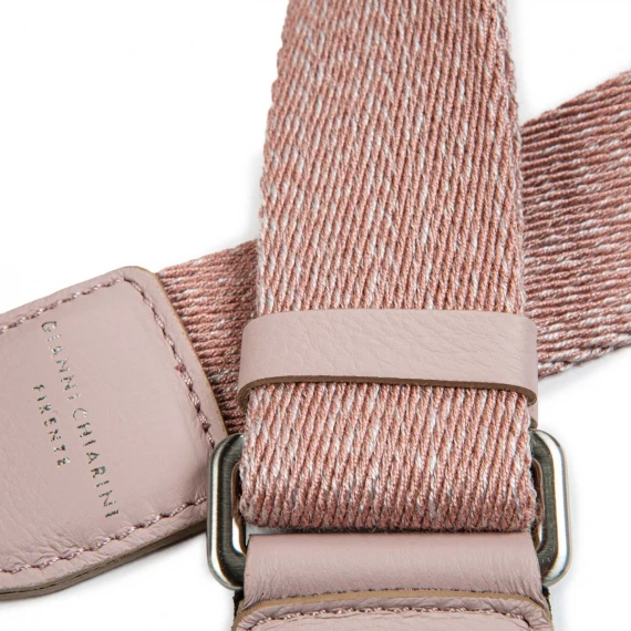 tracolla in tessuto rosa