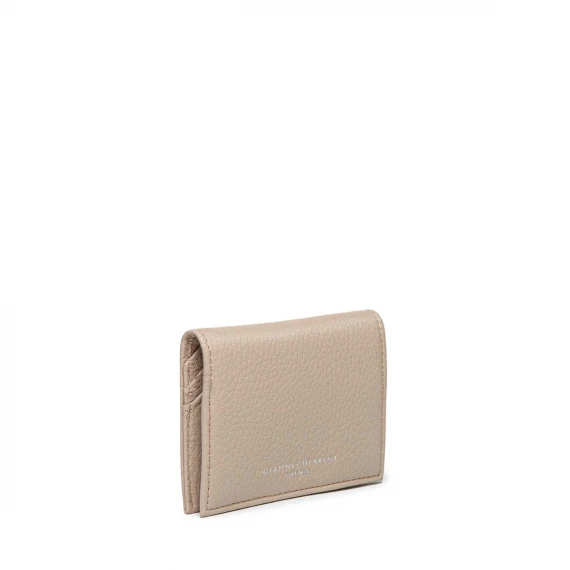 portacarte in pelle rosa cipria