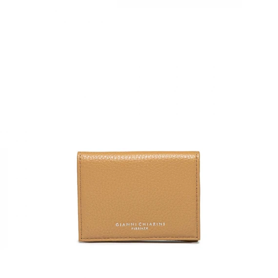 portacarte in pelle beige