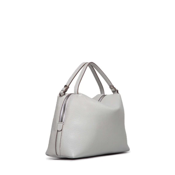 bauletto ALIFA in pelle grigio chiaro