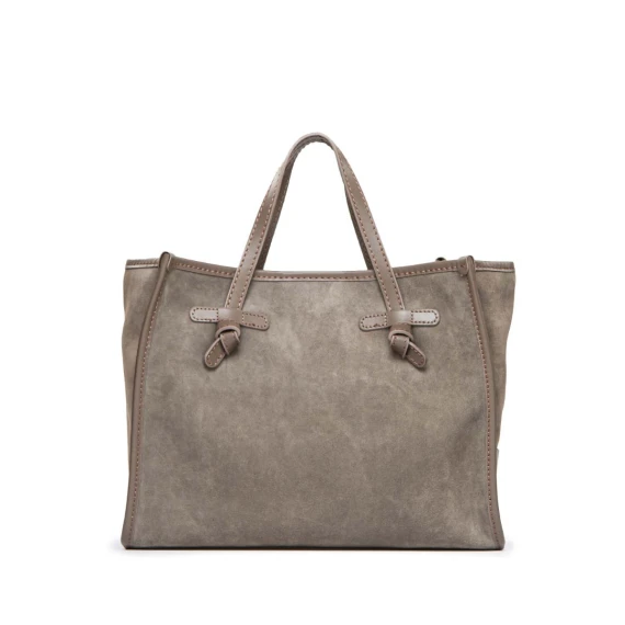 shopper MARCELLA media in camoscio grigio