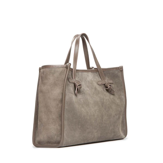 shopper MARCELLA media in camoscio grigio