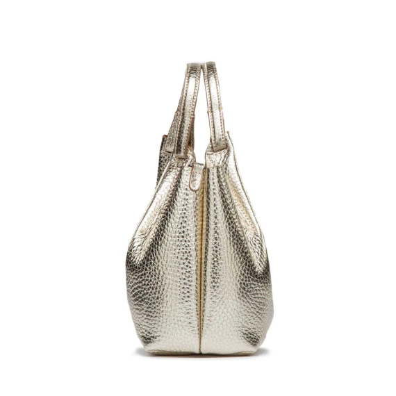 shopper DUA media in pelle light gold