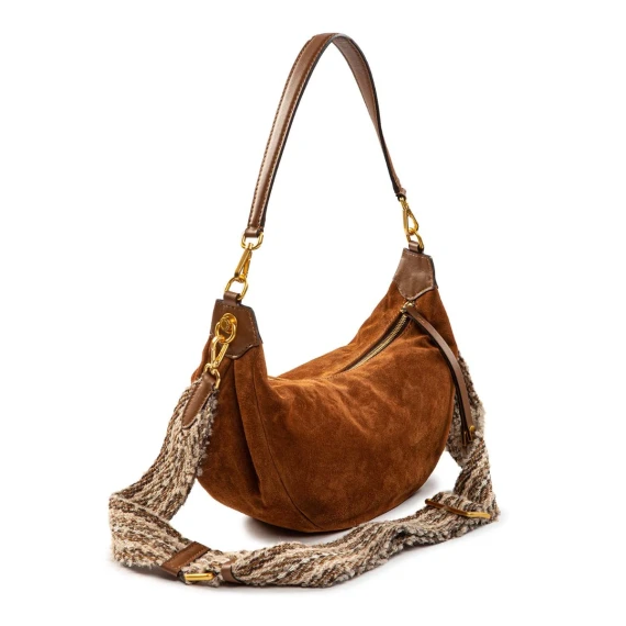 monospalla AISHA in camoscio cognac