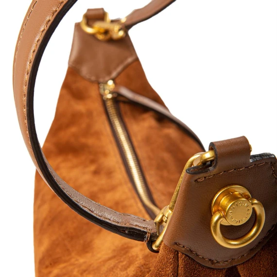 monospalla AISHA in camoscio cognac