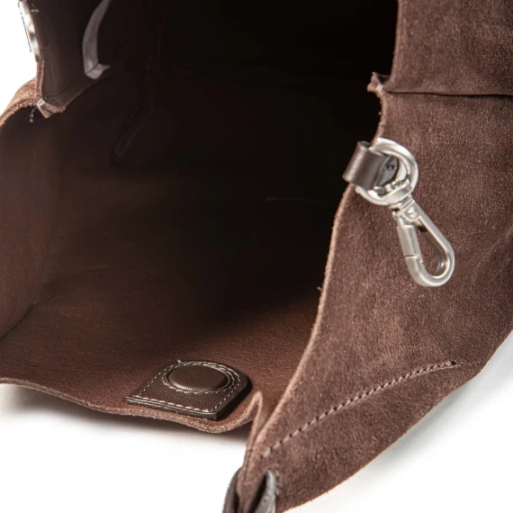 shopper DUA media camoscio moka