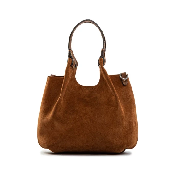 shopper mini DUA in camoscio cognac