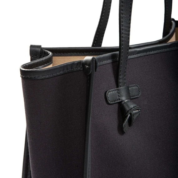 shopper MARCELLA media in tessuto nero