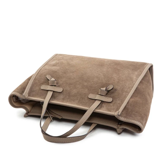 shopper MARCELLA media in camoscio daino