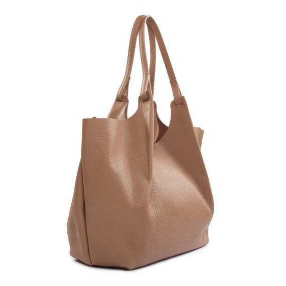 shopper DUA L in pelle clay
