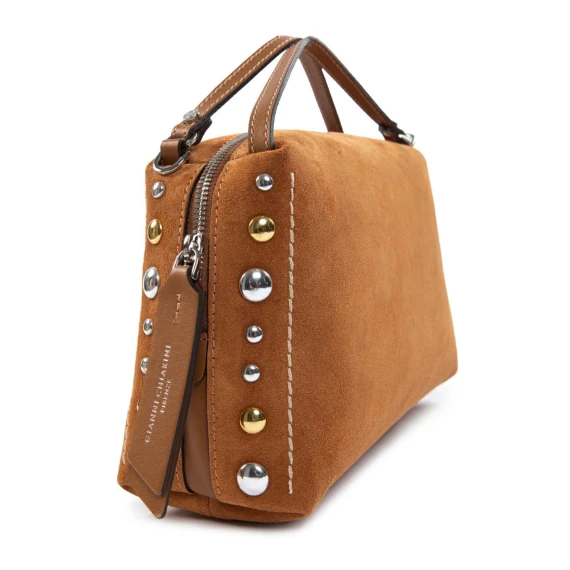 bauletto ALIFA con borchie caramel