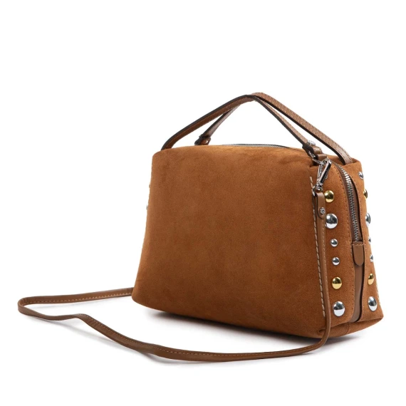 bauletto ALIFA con borchie caramel