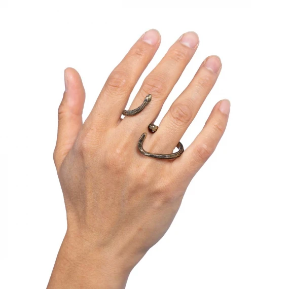 anello doppio in bronzo