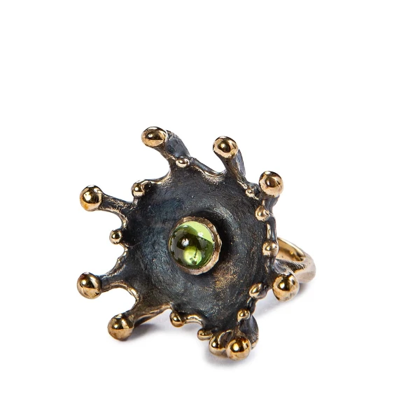 anello SPLASH in bronzo e peridot