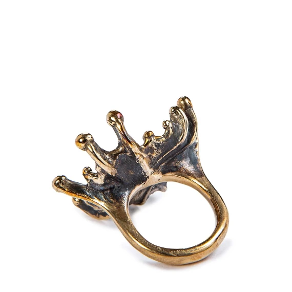 anello SPLASH in bronzo e peridot