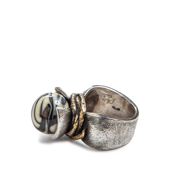 anello NODO con vetro di Murano