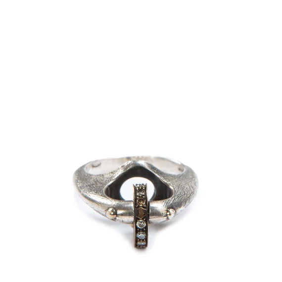 anello GIROSCOPIO in argento bronzo e oro