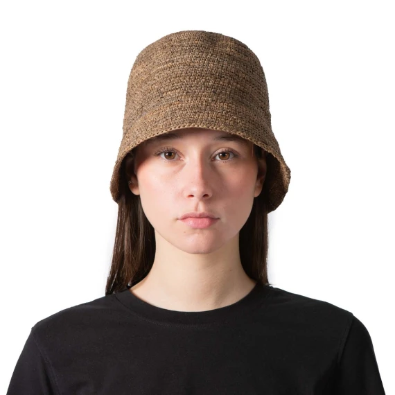 cloche ANDAO intrecciata in paglia tea